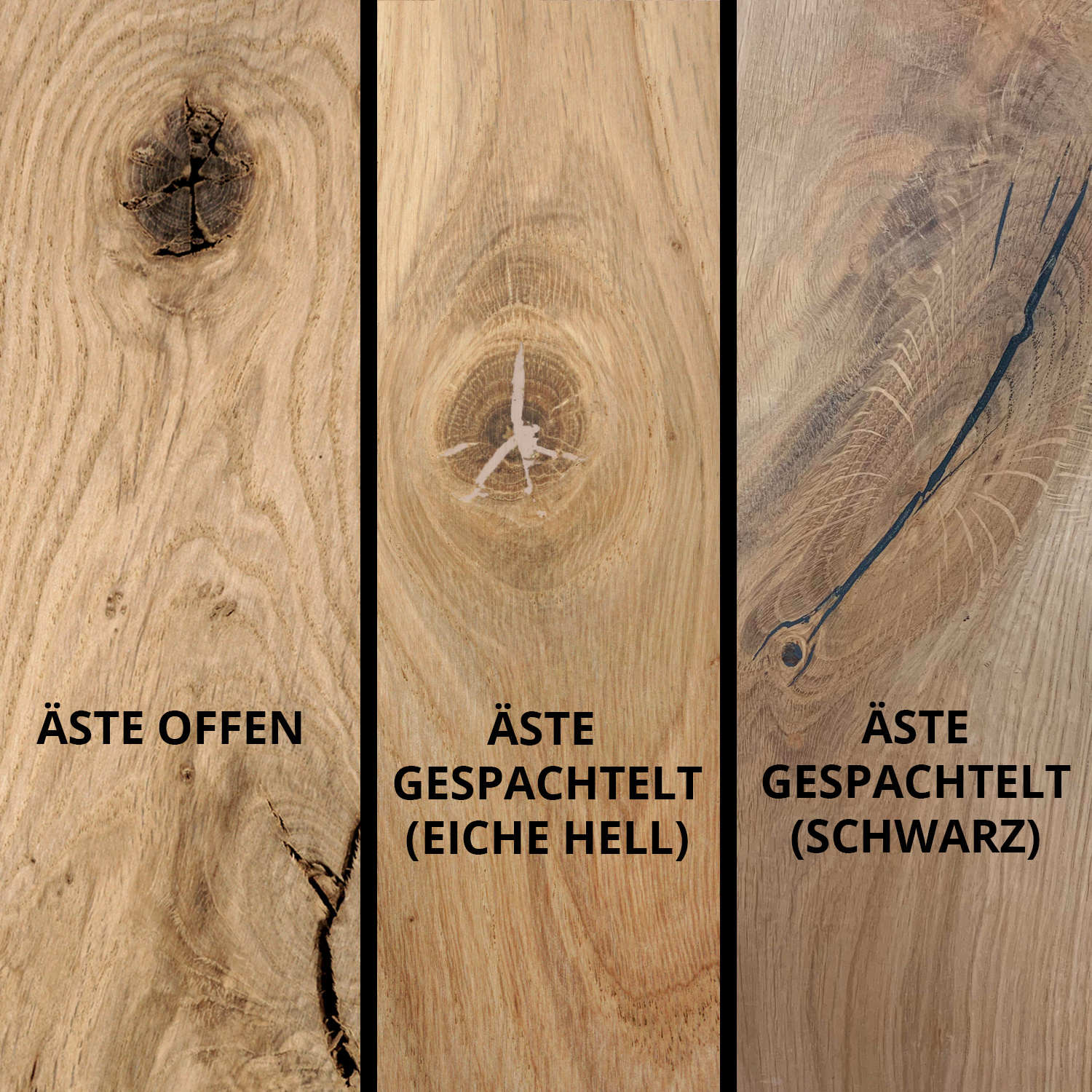  Tischplatte Eiche rund nach Maß - 4 cm dick (2-lagig) - Eichenholz rustikal - Durchmesser: 35 - 130 cm - Eiche Tischplatte rund massiv - verleimt & künstlich getrocknet (HF 8-12%)