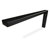 Waschtischhalterung L Form schwarz - SET (2 Stück) - 45x20 cm - Waschtischplatte  Metall - 40x20x2 mm Profil - Wandhalterung Stahl - Beschichtet