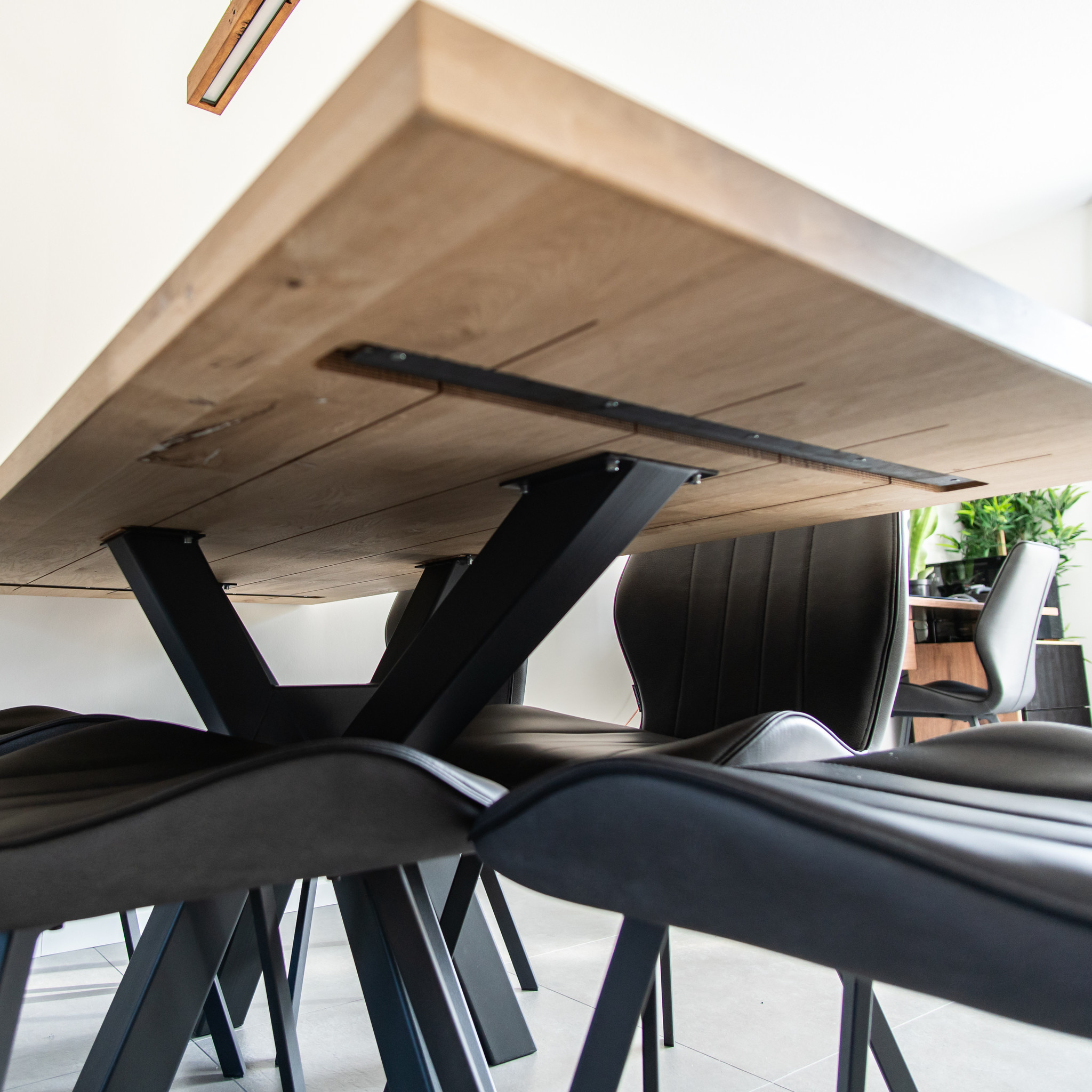  Tischplatte Eiche nach Maß - 4 cm dick (2-lagig) - Eichenholz rustikal - Eiche Tischplatte massiv - verleimt & künstlich getrocknet (HF 8-12%) - 50-120x50-350 cm