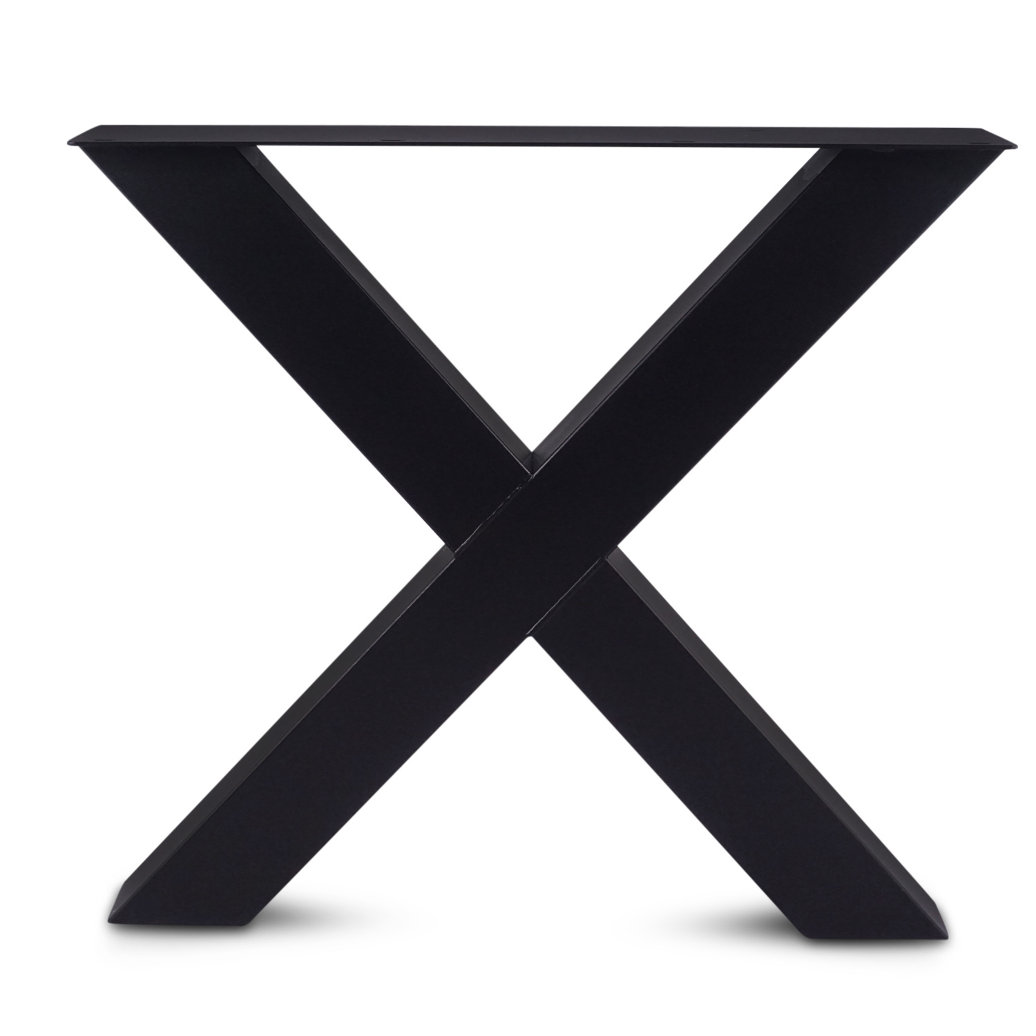 Tischbeine X Form Metall Stahl 10x10 Cm Inkl Pulverbeschichtung Eichenholzprofi