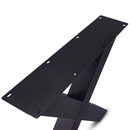 Tischbeine Metall X Form - schwarz - 10x10 cm - 78 cm breit - 72 cm hoch - schwarze X-Esstischbeine aus beschichtetem Stahl
