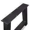 Tischbeine A Metall SET (2 Stück) - 10x10 cm - 78-95 cm breit - 72 cm hoch - A-form Tischkufen / Tischgestell beschichtet - Schwarz