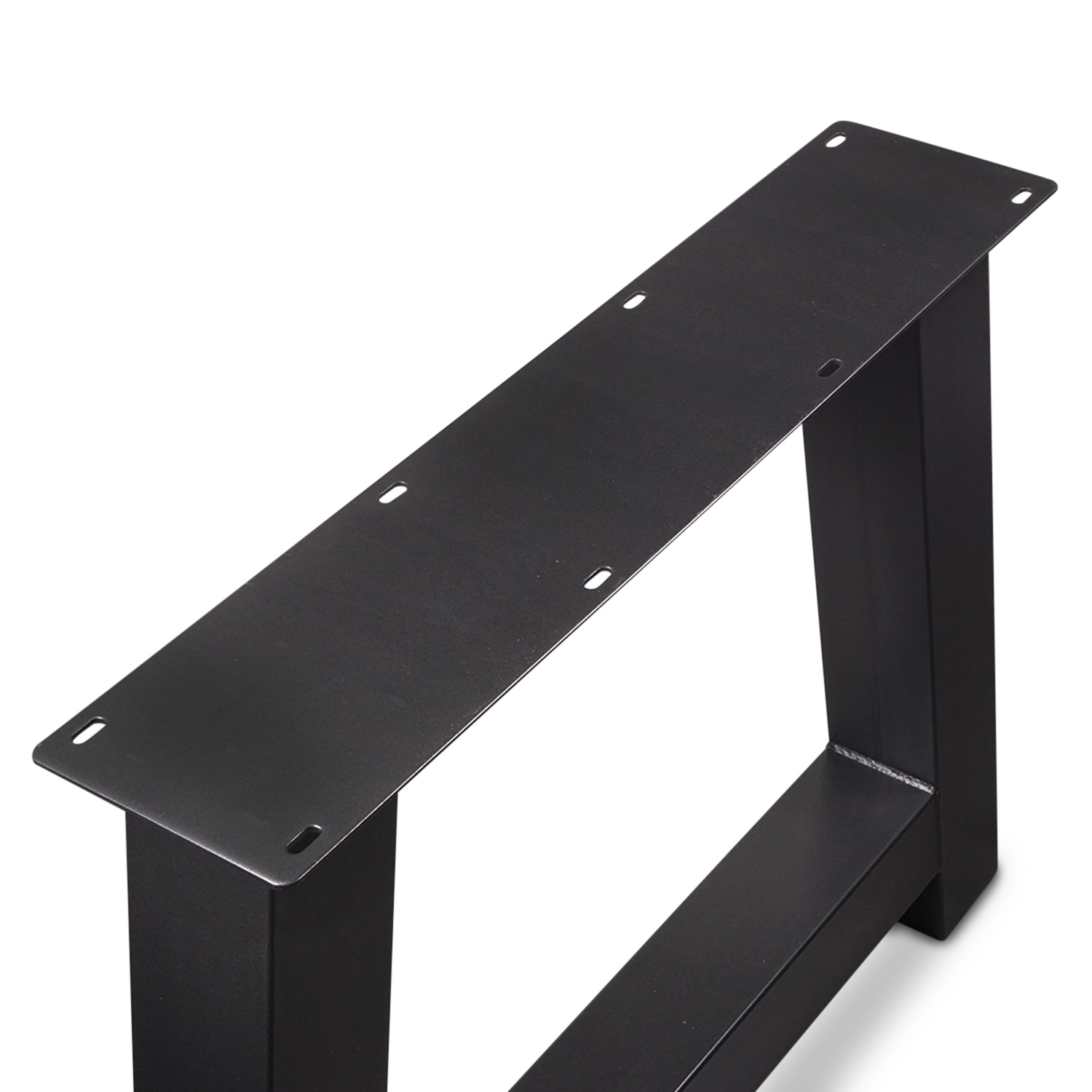  Tischbeine A Metall SET (2 Stück) - 10x10 cm - 78-95 cm breit - 72 cm hoch - A-form Tischkufen / Tischgestell beschichtet - Schwarz