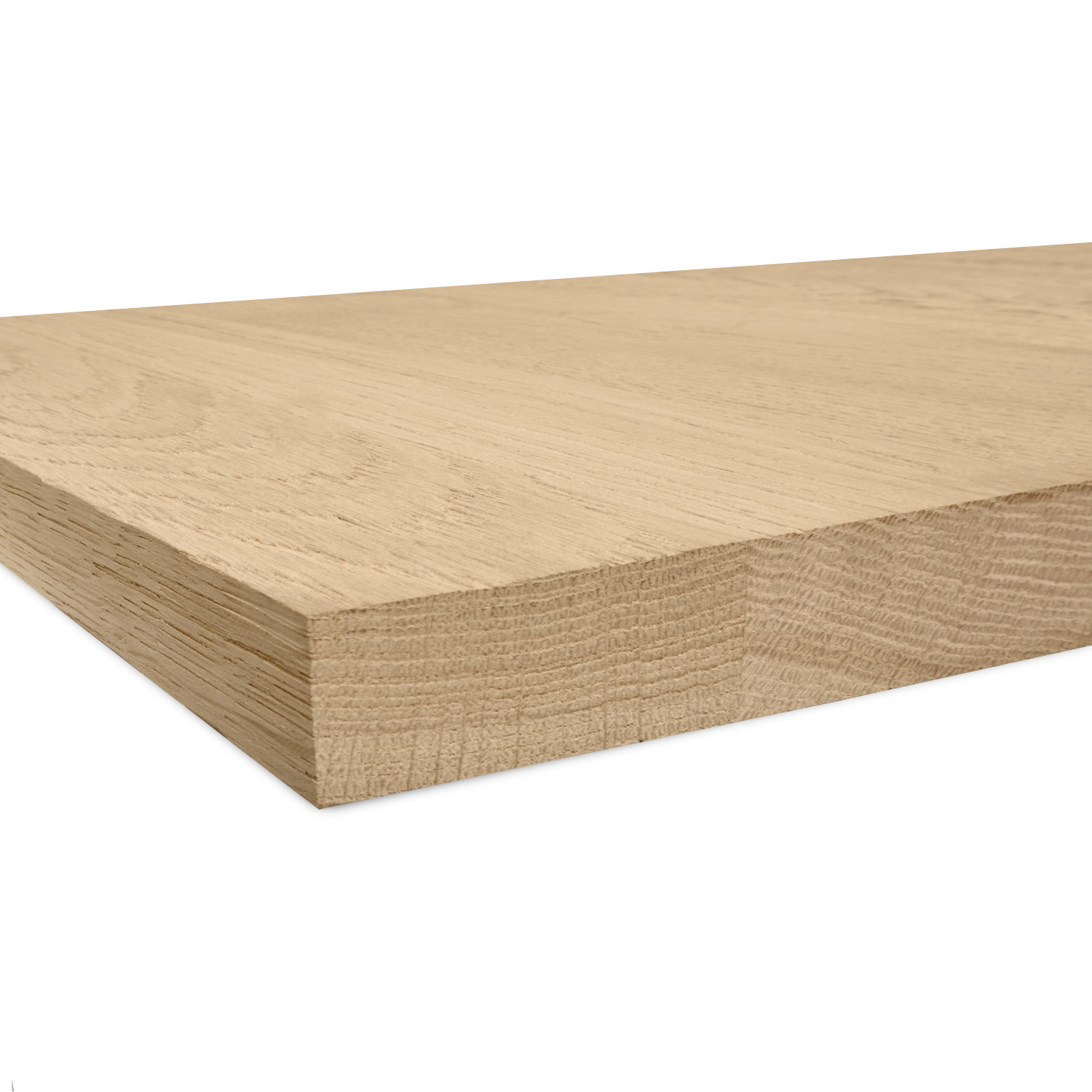  Leimholzplatte Eiche nach Maß - 4 cm dick - Eichenholz A-Qualität- Sandgestrahlt - Eiche Massivholzplatte - verleimt & künstlich getrocknet (HF 8-12%) - 15-120x20-350 cm