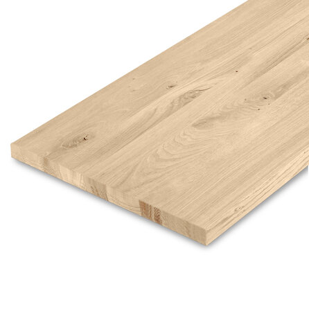 Leimholzplatte Eiche - nach Maß - 3 cm (30 mm) dick - Eichenholz rustikal (B/C) - Eichenplatte (Massivholzplatte) - Leimholz HF 8-12%