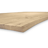 Tischplatte Eiche mit Baumkante-Optik (CNC) massiv - nach Maß - 3 cm (30 mm) dick - Eichenholz rustikal (B/C) - Massivholz, verleimt - HF 8-12%
