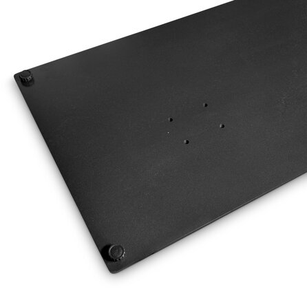 V Bein Tischgestell - schwarz - 10x10 cm - 98 / 121 cm lang - 72 cm hoch - Zentrales Esstischgestell (Tischfuß / Mittelfuß) aus beschichtetem Stahl