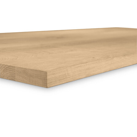 Tischplatte Eiche massiv - nach Maß - 3 cm (30 mm) dick - Eichenholz rustikal (B/C) - Massivholz, verleimt - HF 8-12%