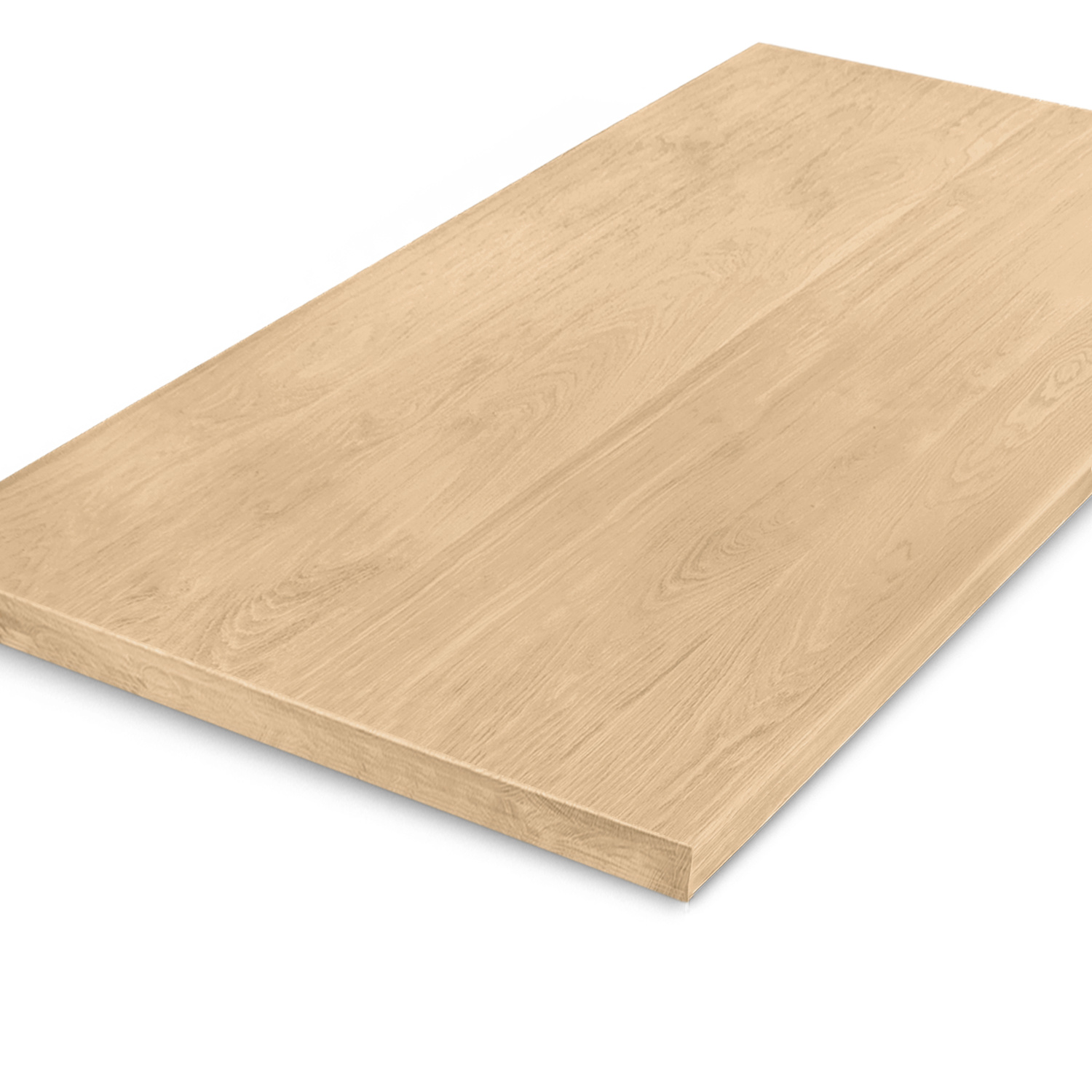  Tischplatte Eiche nach Maß - 6 cm dick (3-lagig) - Eichenholz A-Qualität - Eiche Tischplatte aufgedoppelt - verleimt & künstlich getrocknet (HF 8-12%) - 70-120x140-350 cm
