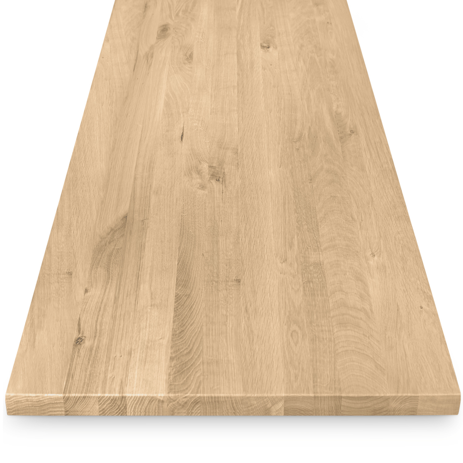  Tischplatte Eiche nach Maß - 4 cm dick - Eichenholz rustikal - Eiche Tischplatte massiv - verleimt & künstlich getrocknet (HF 8-12%) - 50-120x50-300 cm