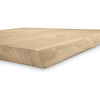 Tischplatte Wildeiche (Bistro) baumkante viereckig - 4 cm dick - verschiedene Größen - Asteiche (rustikal) - Eiche Tischplatte mit  natürlichen Baumkant - Verleimt & künstlich getrocknet (HF 8-12%)