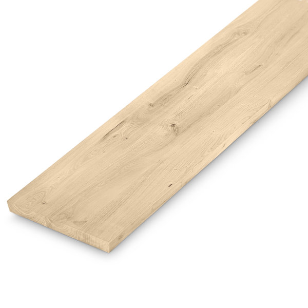  Bankplatte Wildeiche - 4 cm dick (1-Schicht massiv) - 40x160-300 cm