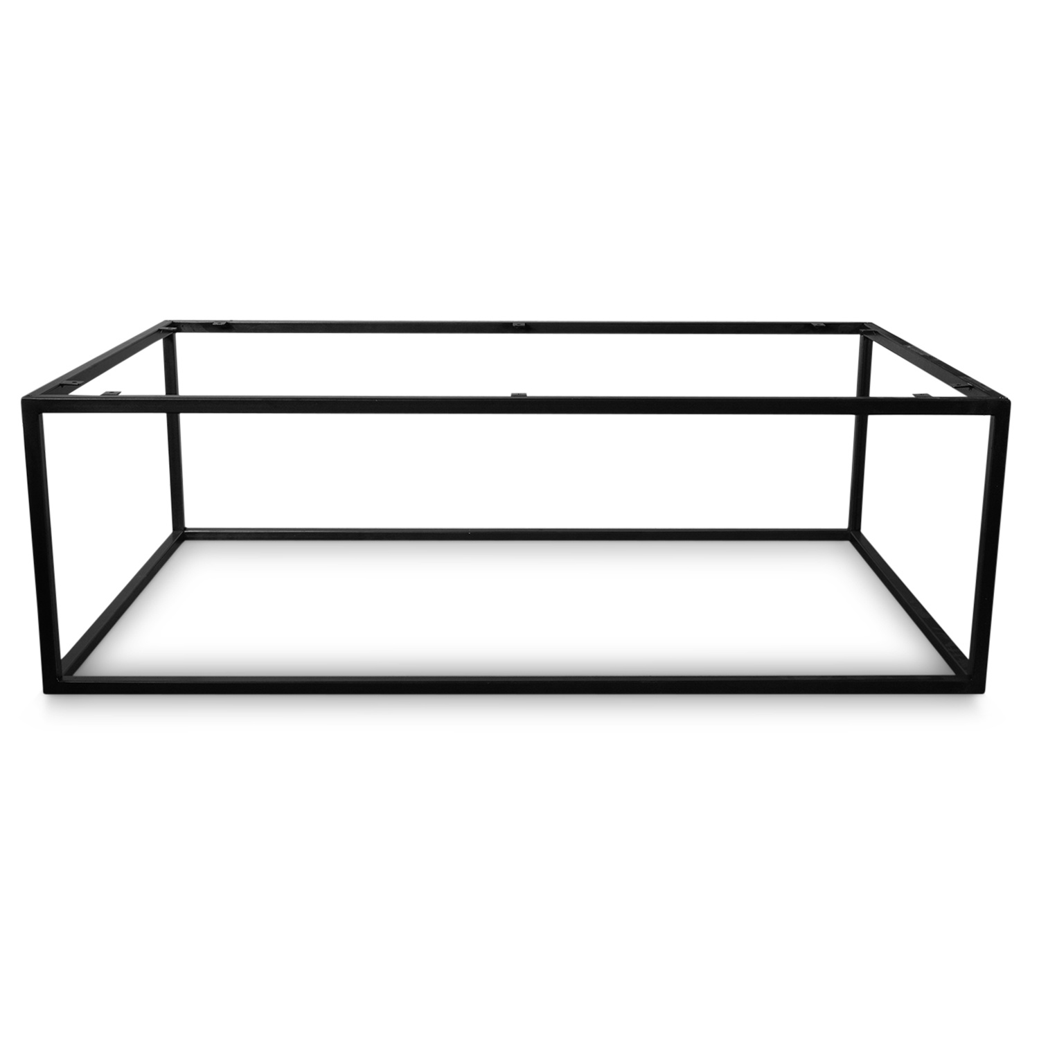  Couchtisch Frame Gestell Metall - Rechteck  - verschiedene Größen - 38 cm hoch - Stahl Couchtisch Tischgestell - Transparant beschichtet