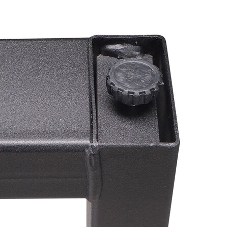 Couchtisch Beine Metall U Form - schwarz - 4x10 cm - 56 cm breit - 38 cm hoch - schwarze Wohnzimmer-Tischbeine / Tischkufen aus beschichtetem Stahl