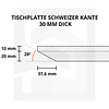 Wandregal Eiche schwebend - mit Schweizer Kante - nach Maß - 3 cm dick - Eichenholz rustikal - vorgebohrtes eichen Wandboard massiv - inklusive (Blind) -Halterungen - verleimt & künstlich getrocknet (HF 8-12%) - 20-29x50-350 cm