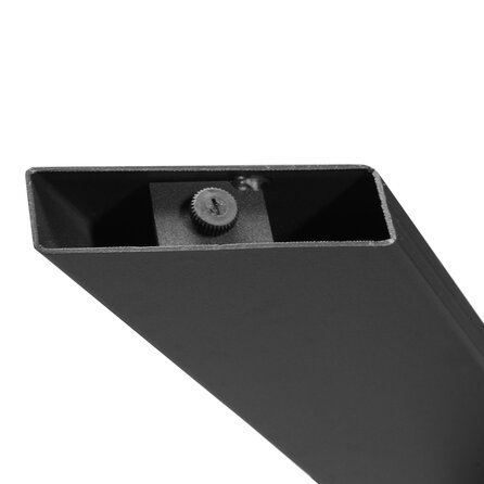 Kreuz Tischgestell - schwarz - 5x15 cm - 90x90 / 130x130 cm - 72 cm hoch - Zentrales Esstischgestell (Tischfuß / Mittelfuß) aus beschichtetem Stahl