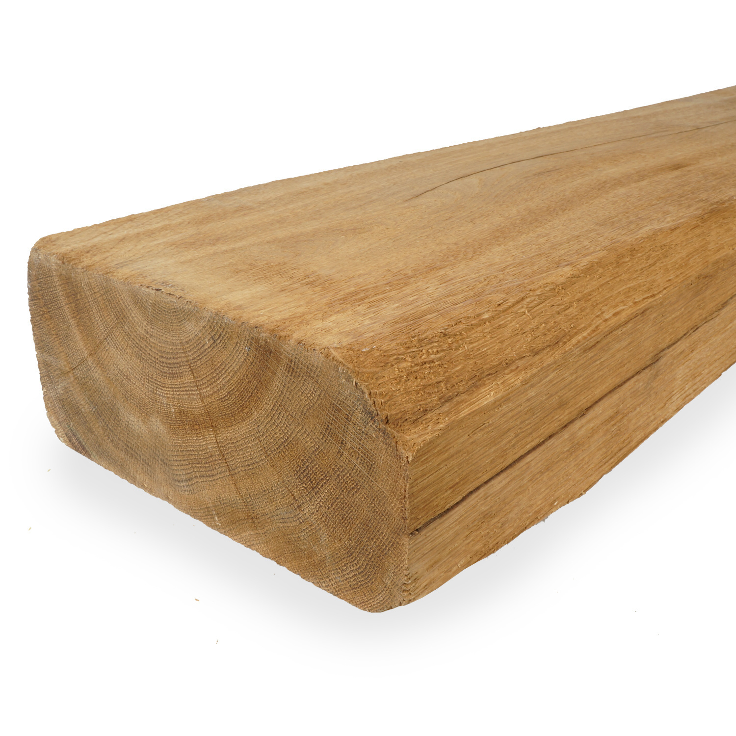  Alte Eichenbalke (gealtert) 70x240 mm - Gehobelt, gebürstet & geräuchert - Europäisches Eichenholz rustikal - natürlich getrocknet (HF 20-25%)