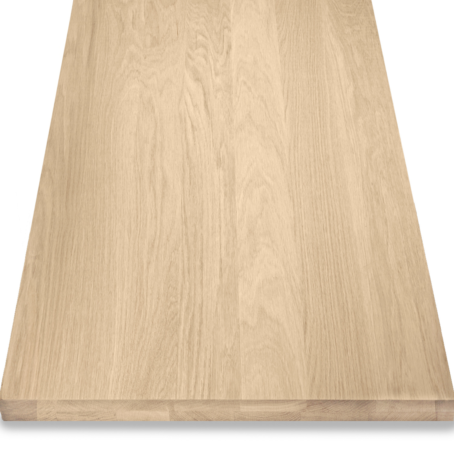  Leimholzplatte Eiche nach Maß - 4,6 cm dick (2-lagig) - Eichenholz A-Qualität- Eiche Massivholzplatte - verleimt & künstlich getrocknet (HF 8-12%) - 15-120x20-350 cm