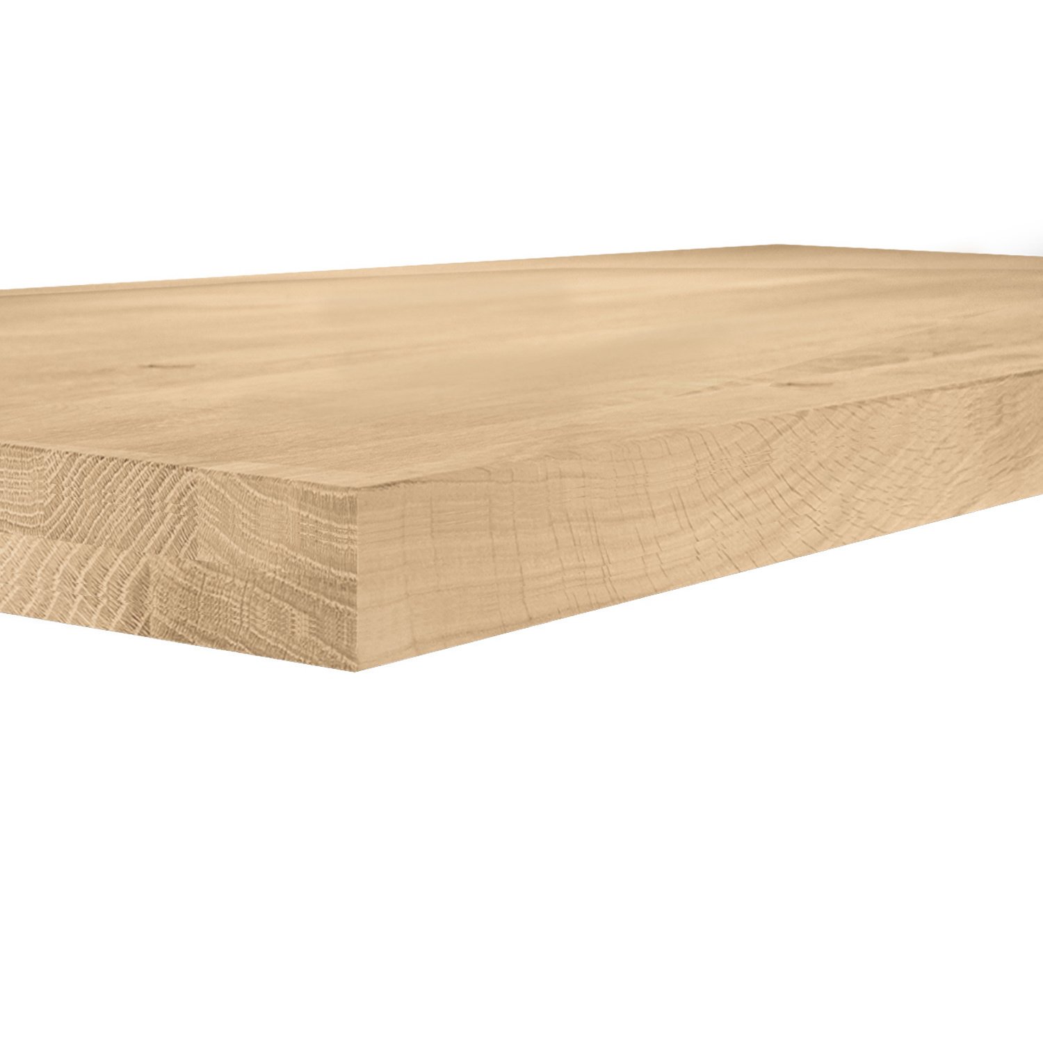  Tischplatte Eiche nach Maß - 6 cm dick (2-lagig) - Eichenholz rustikal - Eiche Tischplatte massiv - verleimt & künstlich getrocknet (HF 8-12%) - 50-120x50-350 cm