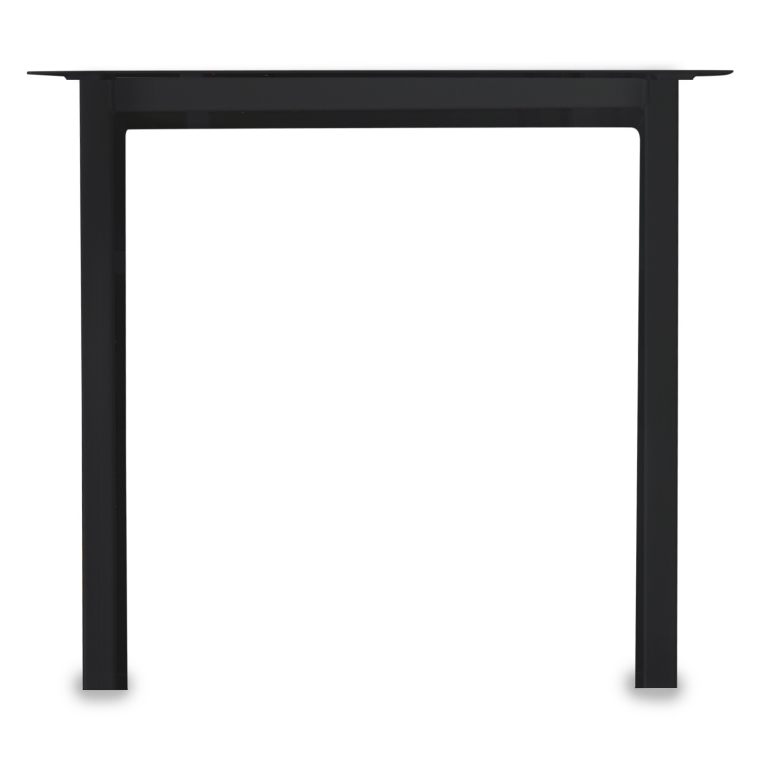  Tischbeine N Metall elegant SET (2 Stück) - 10x4 cm - 69-78 cm breit - 72 cm hoch - N-form Tischkufen / Tischgestell beschichtet - Schwarz