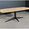 Tischgestell Metall 4-Fuß - 80x180 cm breit - 72,5 cm hoch - Rohrprofil: 11,4 cm - Mehrteilig - Stahl Tischfuß / Mittelfuß - Rechteckig / Oval - Beschichtet - Schwarz