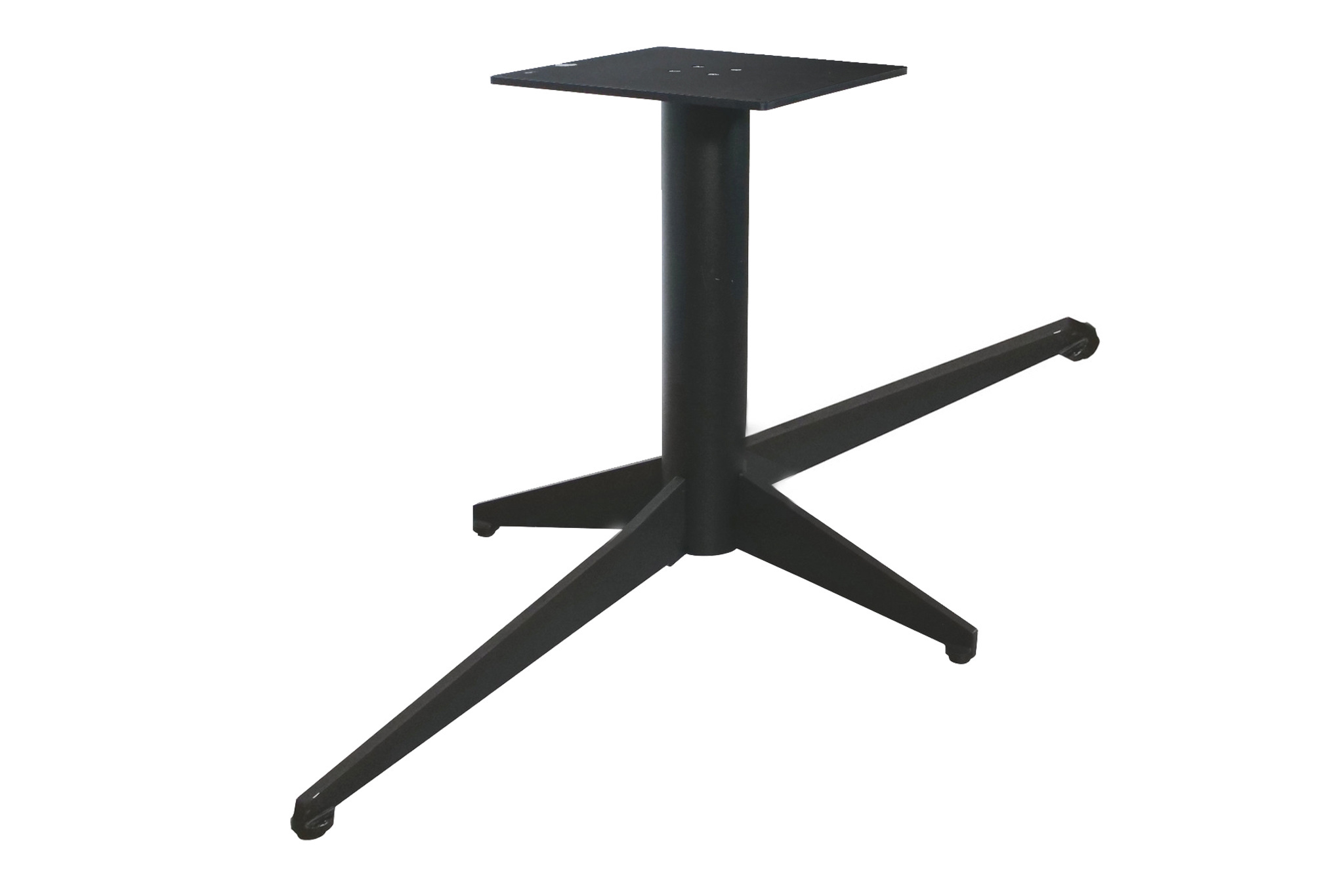  Tischgestell Metall 4-Fuß - 80x180 cm breit - 72,5 cm hoch - Rohrprofil: 11,4 cm - Mehrteilig - Stahl Tischfuß / Mittelfuß - Rechteckig / Oval - Beschichtet - Schwarz