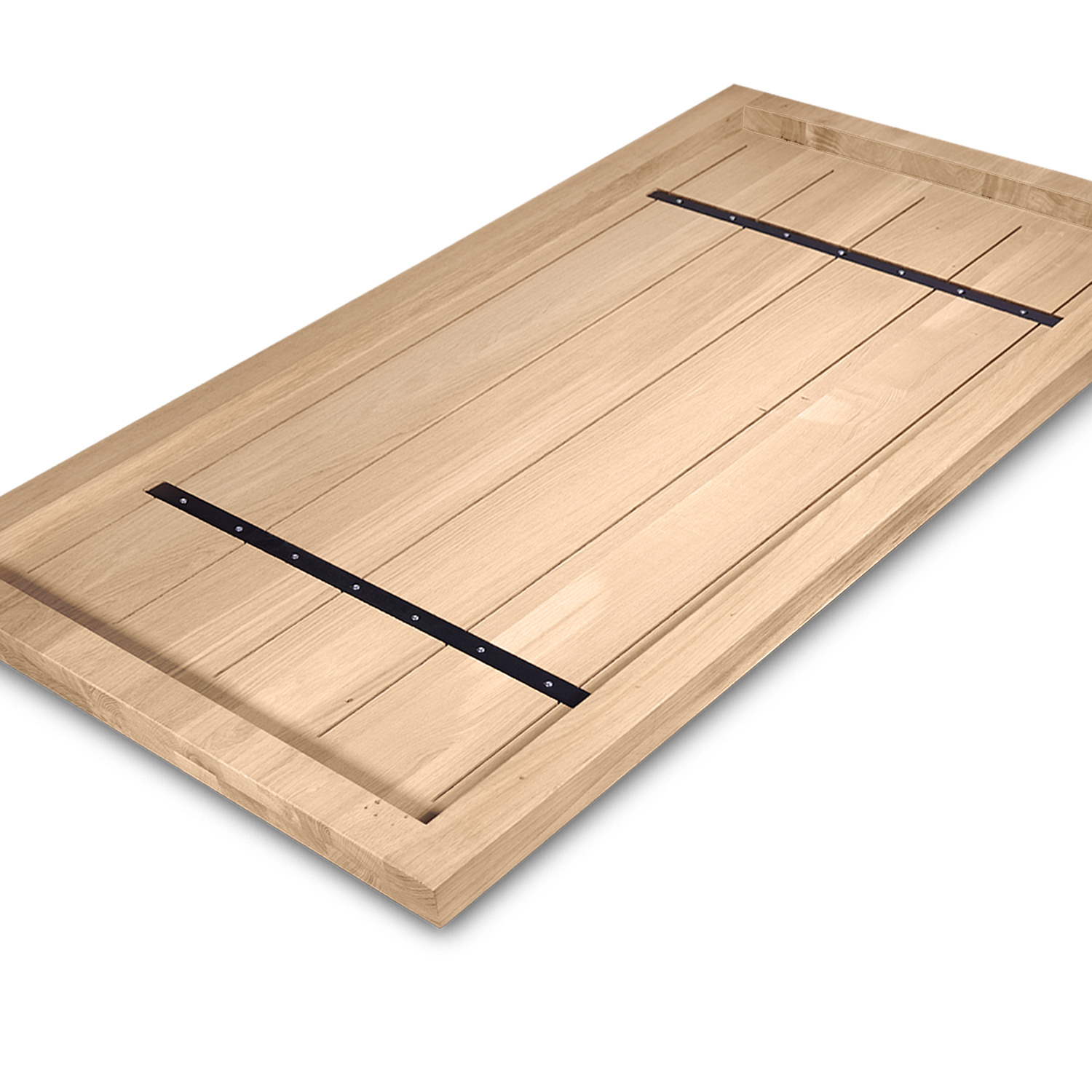  Tischplatte Eiche nach Maß - Aufgedoppelt - 4 cm dick (2-lagig) - Eichenholz rustikal - Eiche Tischplatte massiv - verleimt & künstlich getrocknet (HF 8-12%) - 50-120x50-300 cm