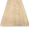 Tischplatte Eiche massiv - 4 cm (40 mm) dick - Eichenholz rustikal (B/C) - Massivholz mit +10 cm Lamellen, verleimt - HF 8-12%