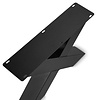 Bankbeine Metall X Form - schwarz - 8x8 cm - 36 cm breit - 41 cm hoch - schwarze X-Beine für eine Sitzbank / Esstischbank aus beschichtetem Stahl