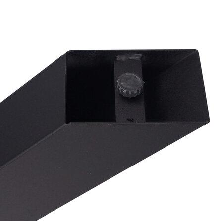 Bankbeine Metall X Form - schwarz - 8x8 cm - 36 cm breit - 41 cm hoch - schwarze X-Beine für eine Sitzbank / Esstischbank aus beschichtetem Stahl