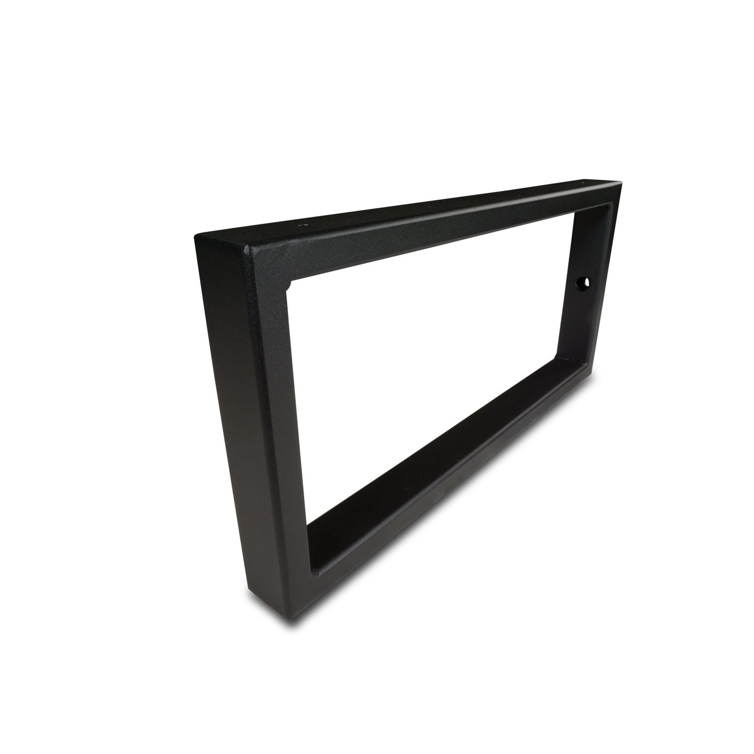  Regalhalter Rechteck schwarz - SET (2 Stück) - 20x10 cm - Regalträger Metall - 40x20x2 mm Profil - Wandhalterung Stahl – Beschichtet