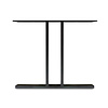 Tischbeine I Metall schlank - SET (2 Stück) - 2x8 cm - 78 cm breit - 72 cm hoch - T-form Tischkufen / Tischgestell beschichtet - Schwarz