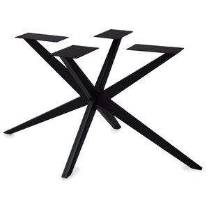 Spider-Tischgestell Metall - schwarz - schräg - 90x140 cm - 72 cm hoch