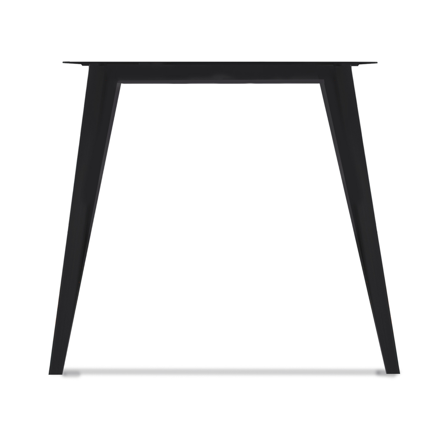  Tischbeine N Metall zierlich SET (2 Stück) -  74 cm breit - 72 cm hoch - N-form Tischkufen / Tischgestell beschichtet - Schwarz