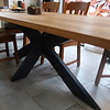 Tischgestell Metall Spider Elegant - 3-Teilig - 15x5 cm - 90x180 cm - 72cm hoch - Stahl Tischuntergestell / Mittelfuß Rechteck, oval & gross rund - Schwarz Beschichtet