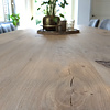 Tischplatte Eiche nach Maß - 4 cm dick (1-Schicht) - Breite Lamellen (14 - 20 cm breit) - Eichenholz rustikal - verleimt & künstlich getrocknet (HF 8-12%) - 40-117x80-350 cm