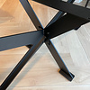 Tischgestell Metall Spider Massiv - 3-Teilig - 1 cm dicker massiver Stahl - 80x180 cm - 72cm hoch - Stahl Tischuntergestell / Mittelfuß Rechteck & oval - Schwarz