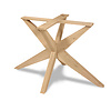 Tischgestell Eiche Spider- schräge Beine - 80x140 cm  - 72 cm hoch - Eichenholz Rustikal - massives Tischunterstell Rechteck, oval & gross rund (Mittelfuß) - Künstlich getrocknet HF 12%