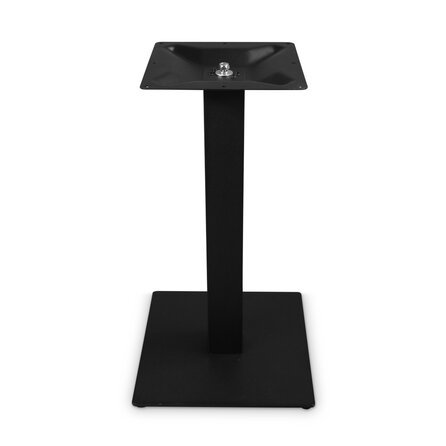 Bistrotischgestell Metall - schwarz - 8x8 cm - Boden: 40x40 cm - 72 cm hoch - Zentrales Gastronomie-Tischgestell (Tischfuß / Mittelfuß) aus beschichtetem Gusseisen