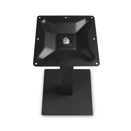 Stehtischgestell Metall - schwarz - 8x8 cm - Boden: 40x40 cm - 108 cm hoch - Gastronomie-Stehtisch-/Bartischgestell (Tischfuß / Mittelfuß) aus beschichtetem Gusseisen