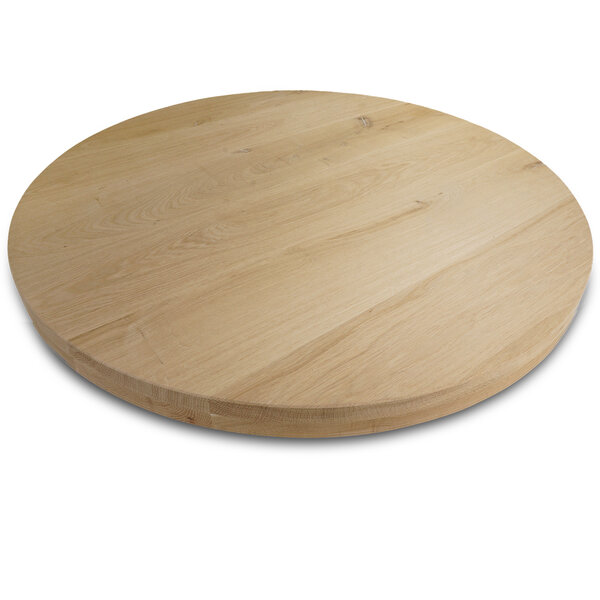  Tischplatte Eiche rund nach Maß - 6 cm dick (2-lagig) - Eichenholz rustikal