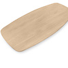 Tischplatte Eiche dänisch-oval - 2,5 cm dick - Eichenholz A-Qualität - Bootsform Eiche Tischplatte massiv - HF 8-12%