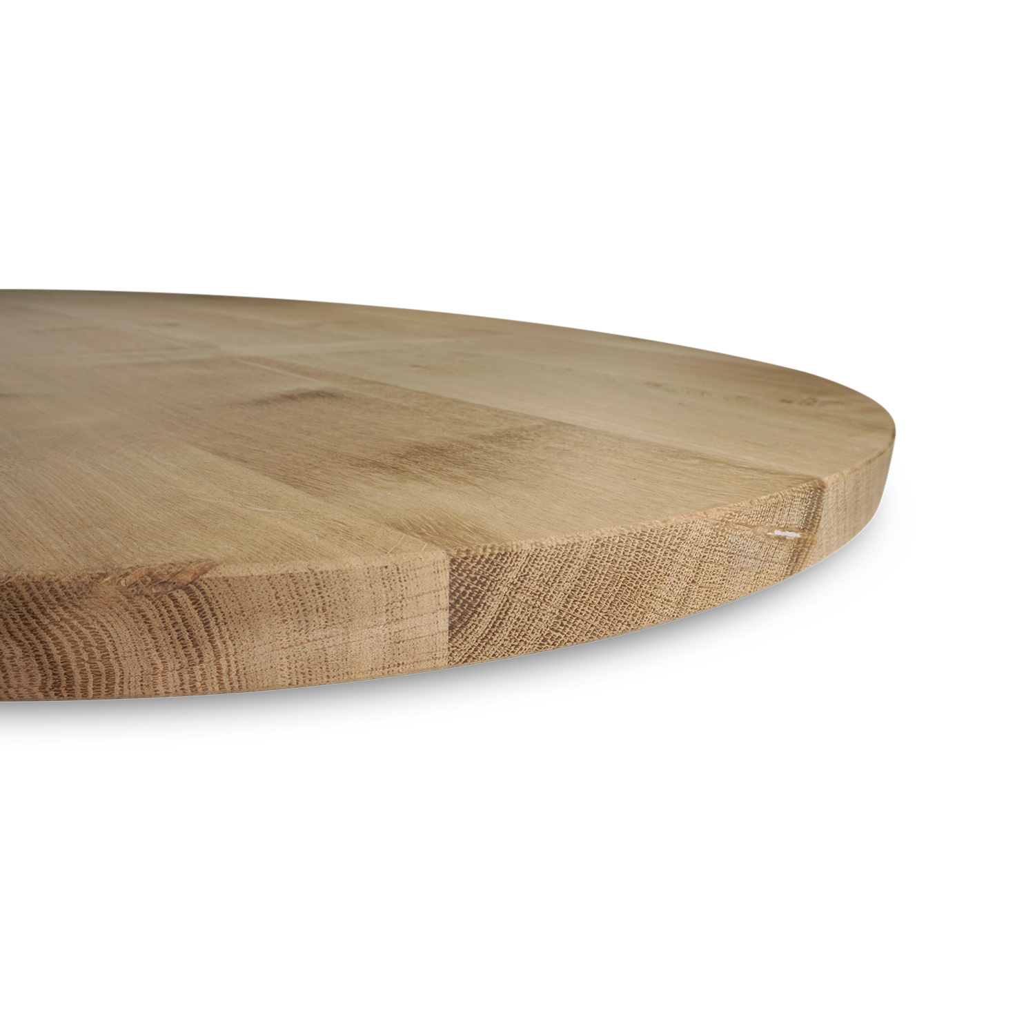  Tischplatte Eiche oval - 2 cm dick - Eichenholz Rustikal - Ellipse Eiche Tischplatte massiv - HF 8-12%