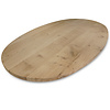 Tischplatte Eiche oval - 2,5 cm dick - Eichenholz Rustikal - Ellipse Eiche Tischplatte massiv - HF 8-12%
