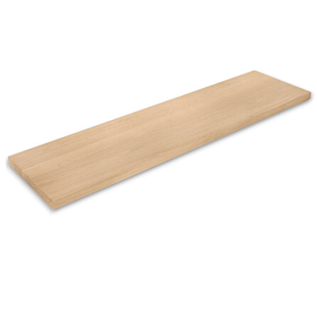 Wandregal Eiche schwebend - nach Maß - 3 cm (30 mm) dick - Eichenholz A-Qualität (A/B) - Wandboard, inklusive unsichtbarer Halterungen