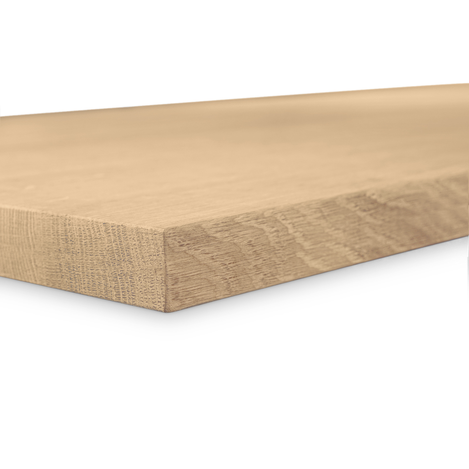  Tischplatte Eiche nach Maß - 4 cm dick (1-Schicht) - Breite Lamellen (10 - 12 cm breit) - Eichenholz A-Qualität - verleimt & künstlich getrocknet (HF 8-12%) - 50-120x50-248 cm