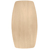 Tischplatte Eiche dänisch-oval - 4 cm dick (1-Schicht) - Breite Lamellen (10 - 12 cm breit) - Eichenholz A-Qualität - Bootsform - verleimt & künstlich getrocknet (HF 8-12%) - verschiedene Größen