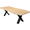 Tischplatte Eiche - mit Baumkante (Optik)  - 4 cm dick (1-Schicht) - Breite Lamellen (10 - 12 cm breit) - Eichenholz A-Qualität - verleimt & künstlich getrocknet (HF 8-12%) - verschiedene Größen