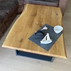 Tischplatte Wildeiche - Baumkante - 3 cm dick (1-Schicht) - XXL Lamellen (14-20 cm breit) - Asteiche (rustikal) mit natürlichen Baumkant - verleimt & künstlich getrocknet (HF 8-12%) - verschiedene Größen