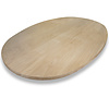 Tischplatte Eiche oval - 2,7 cm dick (1-Schicht) - Breite Lamellen (10 - 12 cm breit) - Eichenholz A-Qualität - Tischplatte ovale / ellipse Eiche - verleimt & künstlich getrocknet (HF 8-12%) - verschiedene Größen